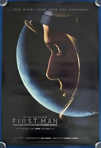 Póster teatral First Man, 2018, original, doble cara, una hoja, 27"x40", IMAX - Imagen 1 de 7