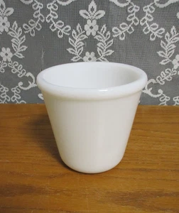 Hazel Atlas White Milk Glass Tall Bowl - 4.25" x 4.5" - Picture 1 of 9
