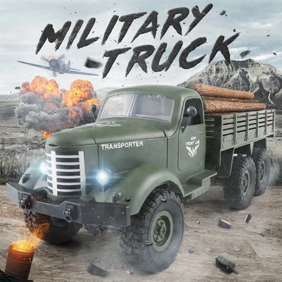 1:16 RC Car Simulation Six Wheel Military Truck Model Climbing Children Car Toy - Image 1 of 4