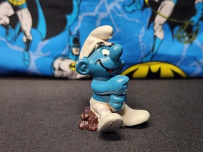 PEYO Vintage 80's W Germany SMURF Figure Pvc Play Toy  - Image 1 of 4