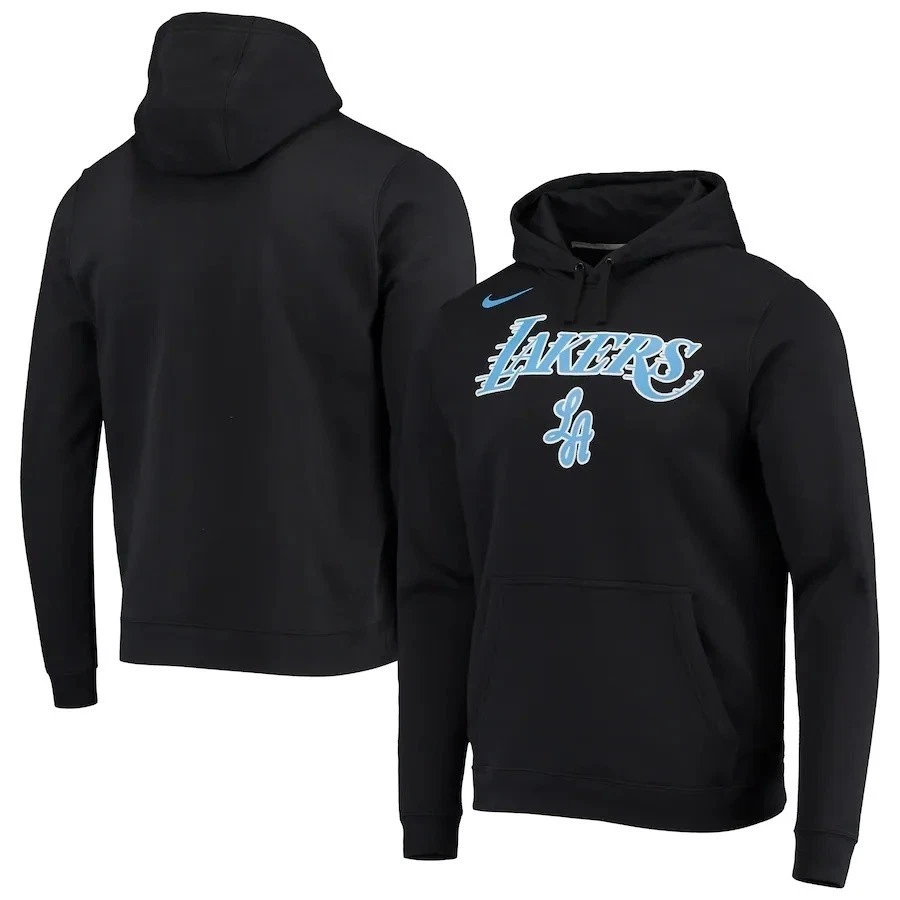Nike Los Angeles Lakers Black 202021 City Edition Story Club Pullover Hoodie - Image 1 of 1