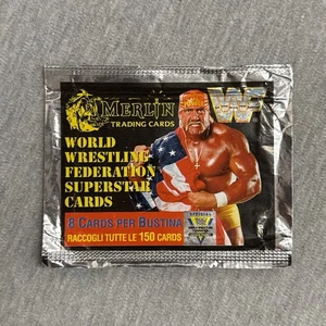 Vintage 1992 Merlin WWF Trading Card Empty Foil Pack - Hulk Hogan Cover - - Bild 1 von 2