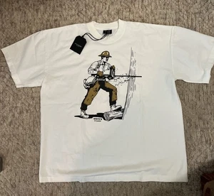 🔥NEW USA Filson X WHITE’S Boots Graphic T-Shirt Off-White NWT Logging XL XLarge - Picture 1 of 6