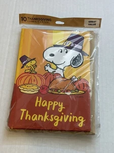Peanuts Snoopy And Woodchuck Happy Thanksgiving Cards With Envelopes  - Picture 1 of 4