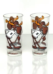 Vintage Bullwinkle Trinkglas 2er Set PAT Ward Productions 6,25" hoch - Bild 1 von 12