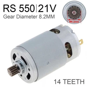 RS550 DC Motor 21V 29800RPM Electric Saw Motor 14 Teeth 8.2mm Gear for Mini Saw - Picture 1 of 12