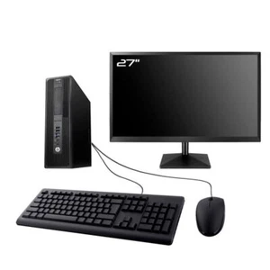 PC HP WorkStation Z240 SFF Ecran 27" Intel G4400 RAM 64Go SDD 240Go W11 Wifi - Photo 1/7