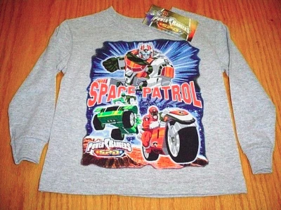 New WT Power Rangers Space Patrol  grey long sleeved T-Shirt  Boy's 2T - Image 1 of 4