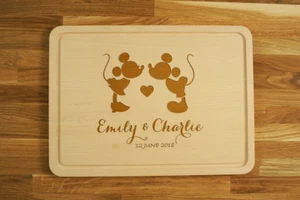Tabla de cortar de madera grabada personalizada para bodas aniversario regalos para parejas - Imagen 1 de 1