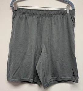 Nike Dri-FIT Yoga Training Shorts Unlined Grey Black Size Medium CZ2210-068 New - Picture 1 of 3