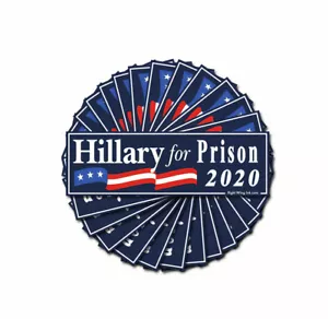 Juego de 20 calcomanías Hillary For Prison Anti Hillary 2020 Partido Republicano AZUL - Imagen 1 de 2