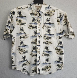 Munsingwear Hemd mit Knopfleiste Blumenmuster Hawaii Palmen tropisch Herren Größe Large - Bild 1 von 7