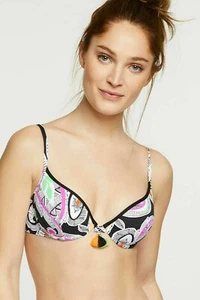 Haut de maillot de bain 95B (80B eu) Push-Up CHERRY BEACH Kelly’s Beach Noir imp - Foto 1 di 4
