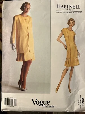 Vogue Sewing Pattern 2823 Hartnell London Womens Jacket & Dress Size 14 - Image 1 of 2