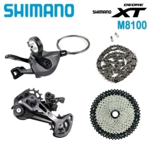 Shimano Deore XT M8100 1X12 Speed Sunshine Cassette KMC 4Pcs Groupset MTB Bike - Picture 1 of 7