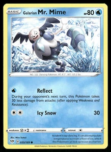 Galarian Mr. Mime Pokemon SWSH03: Darkness Ablaze #035/189 - Picture 1 of 2
