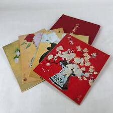 Japanese Shikishi Art Reproduction 4pcs Ogura Yuki Four Seasons Flowers A641