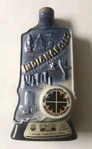 Vintage 1971 Jim Beam Whiskey Decanter -Indianapolis Sesquicentennial 1821-1971 - Picture 1 of 13