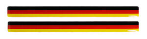 Deutschland Flaggen - Aufkleber 3D Dekor Sticker Set für Auto Motorrad : 2er Set