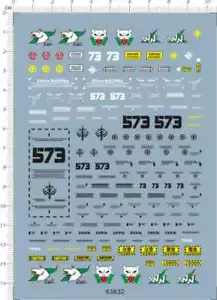 1/100 MG White Wolf MS-06R-1A Shigeo Matsunaga Figure Markings Water Slide Decal - Picture 1 of 1