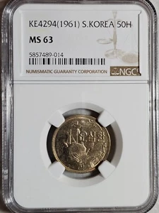 South Korea 50 Hwan 1961 NGC MS 63 - Picture 1 of 2