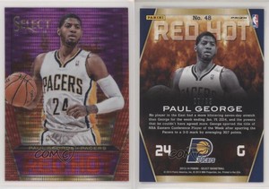 2013-14 Panini Select Red Hot Purple Prizm /99 Paul George #48