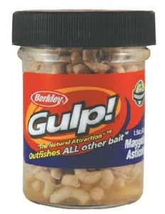 Berkley Gulp Maggots Fishing Bait 1.5 Oz Jar Natural - Picture 1 of 1