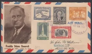 PANAMA 1948 AIR HOMAGE TO F D ROOSEVELT SET (x5) FDC (ID:862/D65459) - Bild 1 von 1