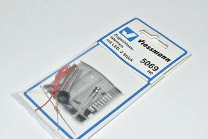 Viessmann 5069  H0 2 Stück Zugschluss- Laternen mit LED- Beleuchtung NEU in OVP - Bild 1 von 2