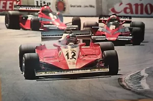 1978 Gilles Villeneuve Ferrari 312T-3 Original Printings Poster Own It! Rare! - Picture 1 of 2