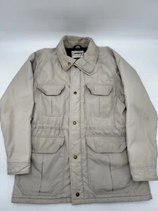 Vintage Campus Jacket Men L Tan Talon Zip USA Thinsulate - Picture 1 of 16
