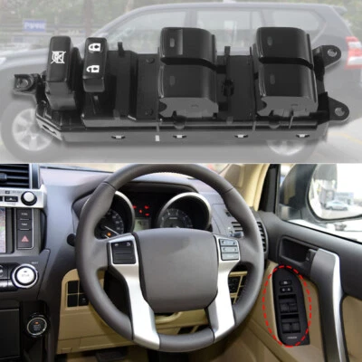RHD DRIVER RIGHT SIDE MASTER POWER WINDOW SWITCH FOR Toyota Land Cruiser Prado - Image 1 of 4
