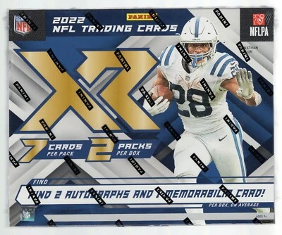2022 PANINI XR FOOTBALL FACTORY SEALED HOBBY BOX **2 AUTOGRAPHS + 1 MEM** - Image 1 of 2