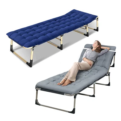 Einfaches Klappbett Gästebett Bett klappbar Klappmatratze Feldbett  Matratze - Bild 1 von 4