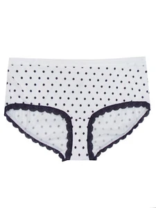 Marks & Spencer White Cotton Rich Spotted Low Rise Shorts - Size 8 to 26 - Picture 1 of 3