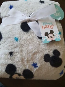 Mickey Mouse Super Soft Baby Blanket Security Lovey Plush Fleece by Disney Baby - Picture 1 of 5
