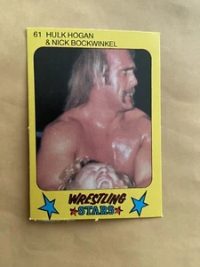 MONTY GUM WRESTLING HULK HOGAN NICK BOCKWINKEL EARLY 1980s CARD 61 WWF WWE AWA - Picture 1 of 2