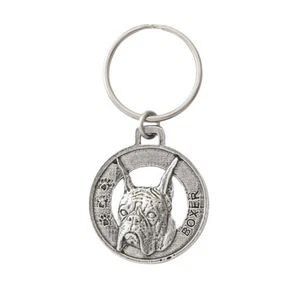 Llavero de peltre boxer perro Creative Pewter Designs, llavero, D036KC - Imagen 1 de 2