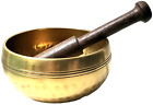 Vintage Tibetan Singing Bowl 3.5" Diameter Hand-Hammered Bronze Meditation Bowl