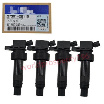 4x Bobina de encendido para 13-17 Hyundai Veloster KIA Forte Koup 1,6 L Turbo 273012B110 Foto 1 de 4