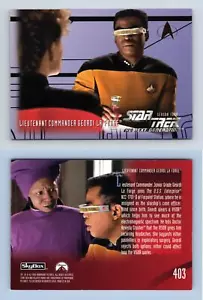 Lt Com Geordi La Forge #403 Star Trek Next Generation Season 4 Skybox 1996 Card - Picture 1 of 1