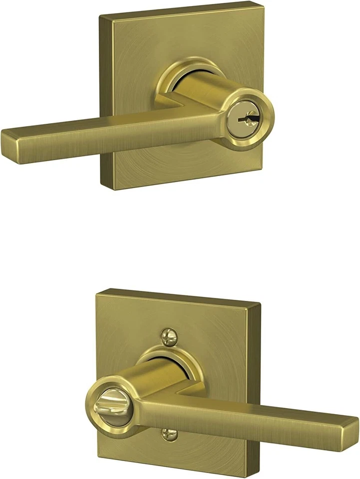 Schlage Custom Latitude Collins Trim Keyed Entry Door Lever - F51A LAT COL - Image 1 of 1