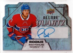 2019-20 Upper Deck Allure Quartz Rookie Autographs #AQRRP Ryan Poehling RC AUTO