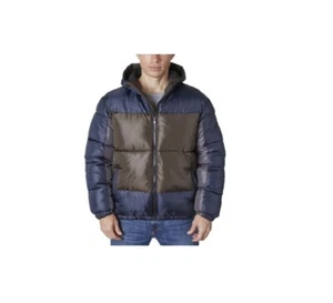 $150 Perry Ellis Men's Navy Color Block Puffer Jacket Large pap0422 - Picture 1 of 1