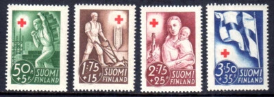 Finland Semi-Postal 1941 Scott# B44-47 Unused VF - Image 1 of 2