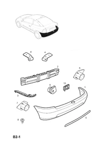 GENUINE VAUXHALL ASTRA -G REAR BUMPER REINFORCEMENT IMPACT TUBE,CRASH PROTECTION - Picture 1 of 1