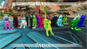 Ark Survival Ascended PVE ❤️ Cats ❤️ Lvl 1 - Solid - Pairs - Picture 1 of 14