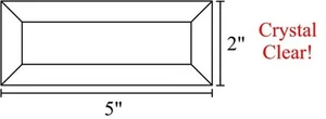 Stained Glass Supplies - 2x5 Bevels - Box of 30 - Clear - Picture 1 of 1