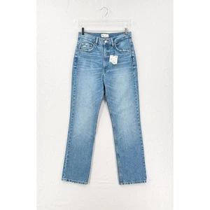 ZARA Straight Leg Jeans Damen 28 Blau Medium Wash Denim Loose Relaxed Fit NEU - Bild 1 von 14