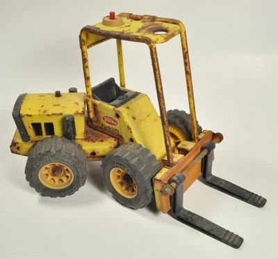 CARRETILLA ELEVADORA TONKA AMARILLA DE COLECCIÓN METAL ACERO PRENSADO JUGUETE PARA RESTAURACIÓN O REPUESTOS Foto 1 de 4